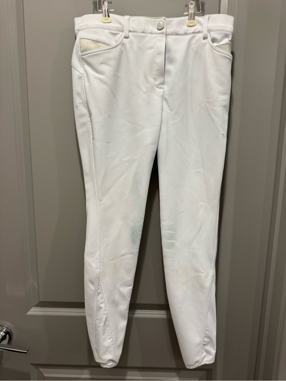 Montar Women's White Show breeches Riding Pants